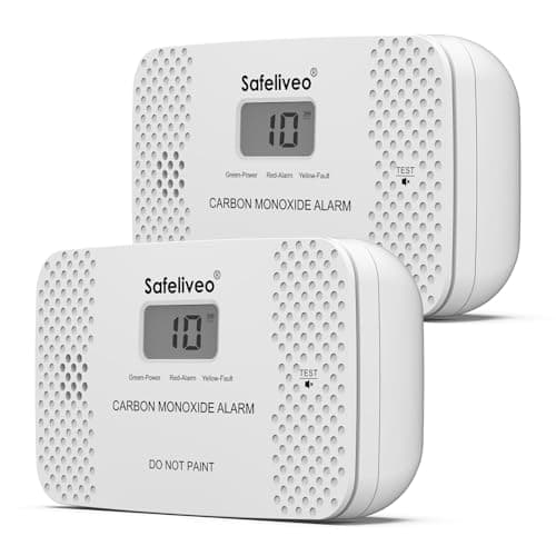 Image of Carbon Monoxide Detector with Digital Display,CO Alarm with Replaceable Battery - 10 Year Sensor Life,Portable Carbon Monoxide Alarm for Home with Memory Alarm Function,Comforms to EN 50291 Standard.