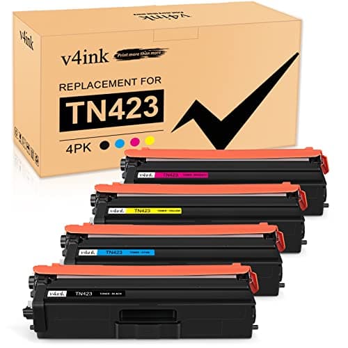 Image of v4ink TN423 Toner Cartridge Compatible for Brother TN-423 TN421 TN-421 for Brother HL-L8260CDW HL-L8360CDW MFC-L8690CDW MFC-L8900CDW DCP-L8410CDW DCP-L8410CDN (Black Cyan Yellow Magenta, 4-Pack)