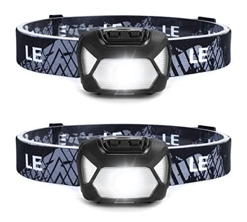 Image of Lepro Head Torch, 2 Pack Super Bright LED Headlamp with 6 Lighting Modes, Waterproof, Battery Powered LED Lightweight Headlight for Cycling Running Camping for Kids Adults