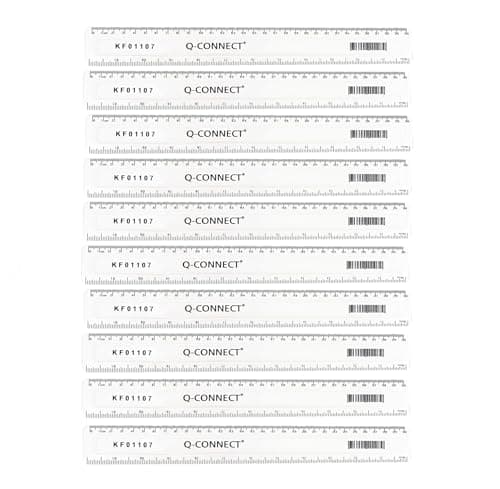 Image of Q-Connect Acrylic Shatter Resistant Ruler 30cm Clear (Pack of 10) KF01107Q