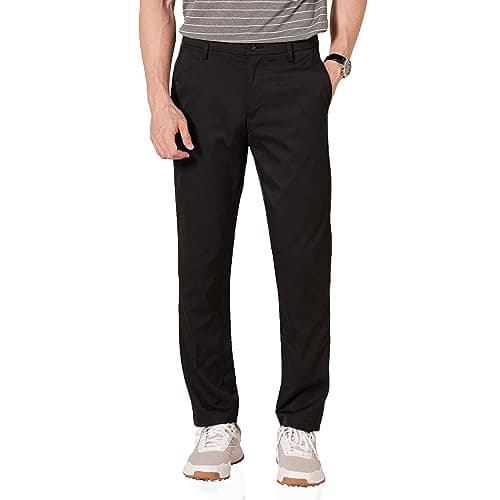 Image of Amazon Essentials Men's Slim-Fit Stretch Golf Trouser, Black, 33W / 32L