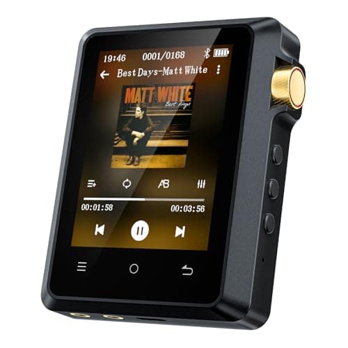 Image of HiFi MP3 Player with Hi-Res Lossless Audio, Bluetooth 5.3 Portable Music Player, 64GB Memory, 3.5mm Balanced Output, Long Battery Life for High-End Headphones,UP to 256GB