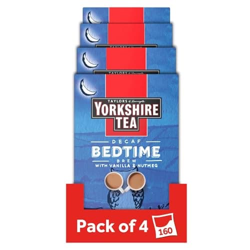 Image of Yorkshire Tea Bedtime Brew Tea Bags, 4 Boxes of 40 Tea Bags (Total 160 Bags)