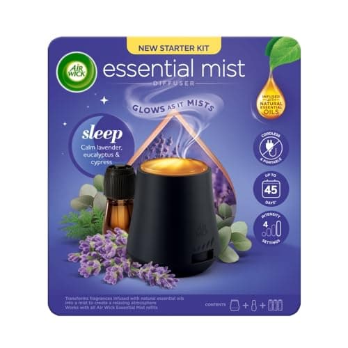 Image of Air Wick Essential Mist Diffuser Kit, Sleep, 1 Device & 1 refill (20ml), Natural Essential Oils, Last up to 45 days, Air freshener