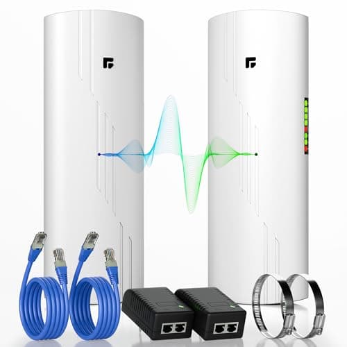 Image of 5GHz Wireless Bridge - 2 Units Bridge Kit Pre-Configured - Long Range High Gain P2P 3Km( 2Pack )