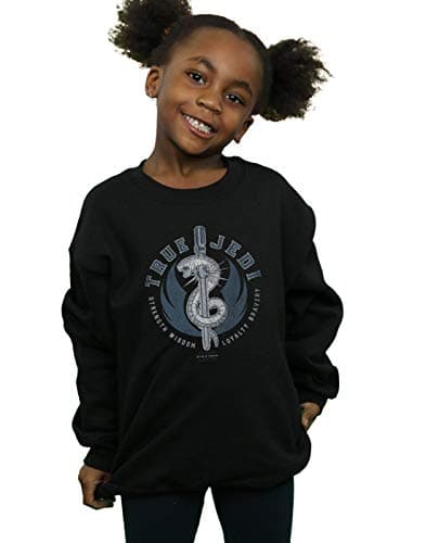Image of Absolute Cult Star Wars The Rise Of Skywalker True Jedi Blue Girls Sweatshirt Black 9-11 Years