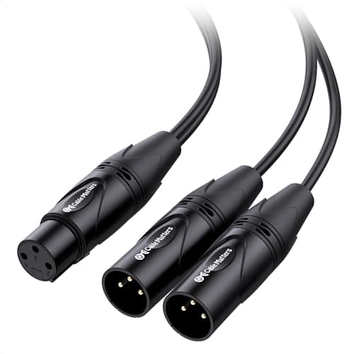 Image of Cable Matters XLR Splitter Cable, Female to 2 Male XLR Y Cable 45 cm, 3 Pin Splitter Cord Audio Adapter, Microphone Patch Y cord