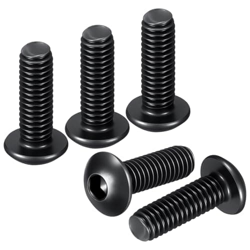 Image of DTGN M4-0.7x12mm Button Head Socket Cap Screws - 100Pack - Good for Road Bicycle, Mountain Bike, Auto, Motorcycle - Carbon Steel Black Oxide - Hex Socket Drive Fasteners