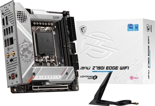Image of MSI MPG Z790I Edge WiFi Gaming Motherboard (Supports 12th/13th Gen Intel Processors, LGA 1700, DDR5, PCIe 5.0, M.2, 2.5Gbps LAN, USB 3.2 Gen2, Wi-Fi 6E, Mini-ITX)