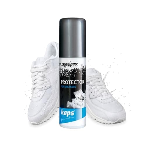 Image of Kaps Shoe Protector Spray | Trainer Waterproof Water Repellent Protection for Suede Leather Nubuck Canvas Fabric, Keeps Sneakers & Footwear Clean, For White & All Colours, 100ml