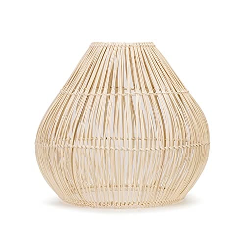 Image of MiniSun | Modern Natural Rattan Teardrop Ceiling Light Shade | Pendant Lights, Home Décor & Improvement Essential | 34cm Shade Width