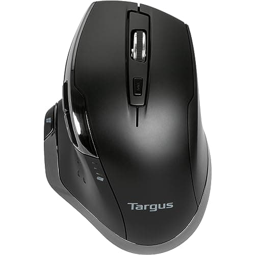 Image of Targus Wireless Mouse, Ergonomic Shape, Anti Microbial, BlueTrace Sensor with1600 DPI Optical Tracking, 7 Button, Plug and Play, For Laptop,PC,MAC - Black