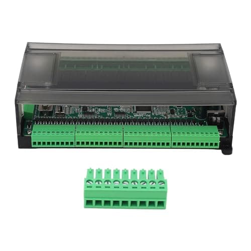 Image of Programmable Logic Controller PLC DC 24V 1A 32 In 24 Out, Industrial Control Board with 6 Way 60K High Speed Count, Relay Output and Analog I/O for GX Developer Works2