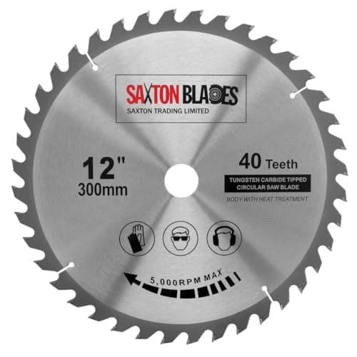 Image of Saxton TCT Circular Wood Saw Blade 300mm x 30mm x 40T for Bosch, Makita etc Fits 305mm Saws
