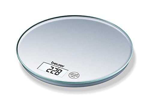 Image of Beurer Kitchen scale, stainless steel, 18.8 x 18.8 x 1.9 cm 708.25