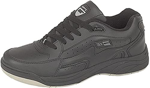 Image of R DEK, T187A-9 Orleans Mens Leather Wider Fitting Trainer Black Size 9 UK