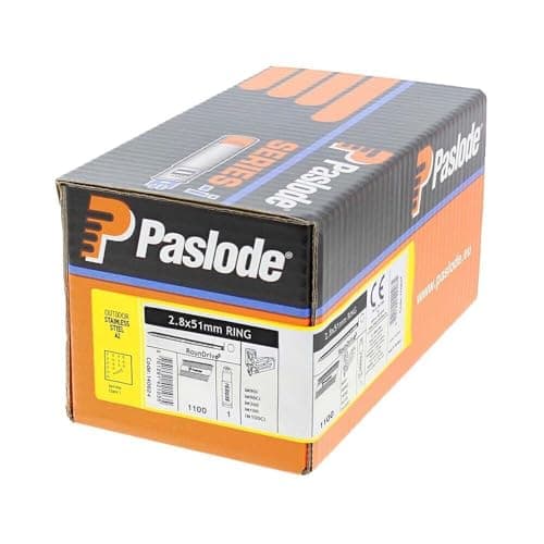 Image of Paslode Gun Nails with Gas Framing fit Paslode IM360Ci - Ring Shank -Retail Pack (Stainless Steel - 3.1x80-1 Gas - 1100 pcs)