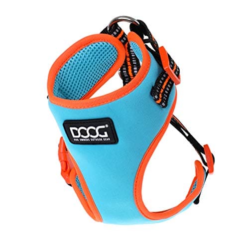 Image of DOOG - All Weather 'Neoflex" Dog Harness, Flexible Neoprene Breathable Mesh Padding Light Wetsuit Material Water Friendly Draws Moisture Away Fir Skin Easy Fit Small, Medium, Large, XL Soft