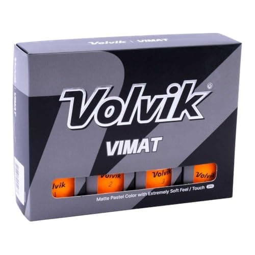 Image of Volvik ViMat Orange Golf Balls – New for 2025, 85 Compression, Matte, 2 Piece Single Core, Vibrant Orange, 12 Pack