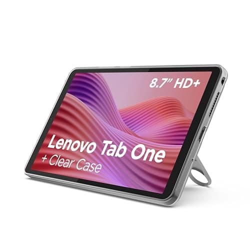 Image of Lenovo Tab One Android Tablet | 8.7 inch HD Display | MediaTek Helio G85 | 4GB RAM | 128GB | Wi-Fi 5 | Clear Case