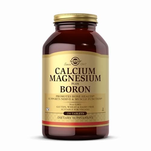 Image of Solgar Calcium Magnesium Plus Boron Tablets - Bones & Teeth - Muscle & Immune Support - Vegan - 250 Tablets 260 g (Pack of 1),Brown