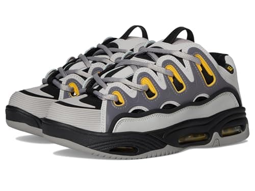 Image of Osiris Men's D3 2001 Skate Shoe, Grey/Black/Yellow, 10 UK