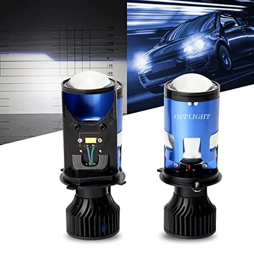 Image of OPP ULITE H4 LED Headlight Bulbs 9003 Right Side Drive with Mini Projector Lens High Low Beam Solve Astigmatism Problem 70W 6000K 10000LM Plug Play H4 Led Headlights Conversion Kit Car Motorcycle-2PCS