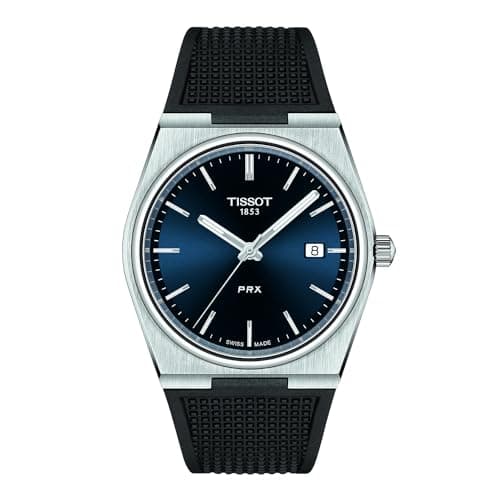 Image of Tissot PRX Men's Watch Silicone Strap T137.410.17.041.00 Steel Blue Background