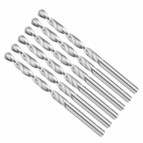 Image of CoCud Drill Bit, 4mm Cutting Diameter, 4241 HSS 118° Cutting Angle Uncoated Bright Versatile Jobber Bits - (Applications: for Drilling Plastic Wood Soft Metal), 6-Pieces