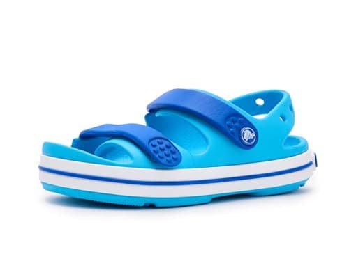 Image of Crocs Unisex Kids, Crocband Cruiser Sandal T, Venetian/Blue Bolt, 9 UK Child