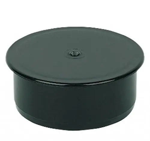 Image of FLOPLAST 110mm Ring Seal Soil Socket Plug- Black - Pack of 2
