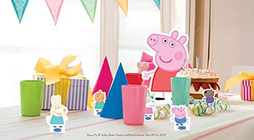 Image of Star Cutouts Ltd TT07 Official Star Peppa Pig and Friends Party Table Top Cutouts, Multicolour,Medium