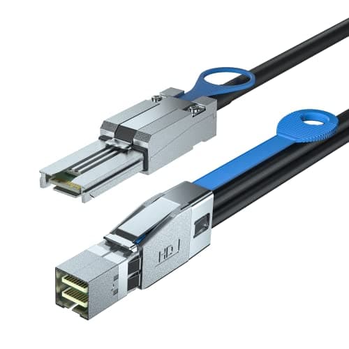 Image of 10Gtek® External Mini SAS HD SFF-8644 to Mini SAS SFF-8088 Hybrid Cable, 0.5-Meter(1.65-ft)