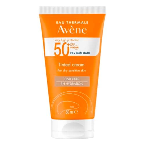 Image of AVENE Sun Care - SPF 50+ Tinted Sunscreen - Very High Protection Against UVB/UVA - Unifying & Nourishing - With Patented TriAsorB™ - Water Resistant - Dry, Sensitive Skin - 50 ml