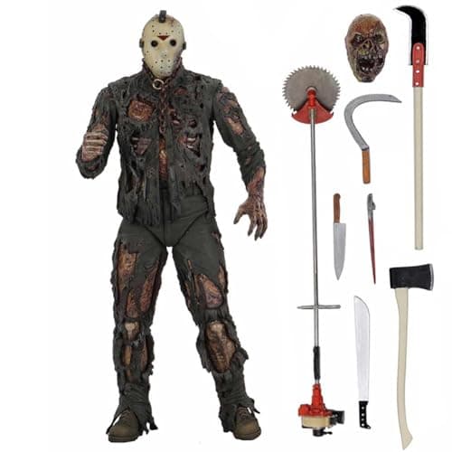 Image of Halloween Jason Voorhees Figures - Collectable Figure PVC Movable Joints Standing Pose Model Figure for Collectors and Display 18CM