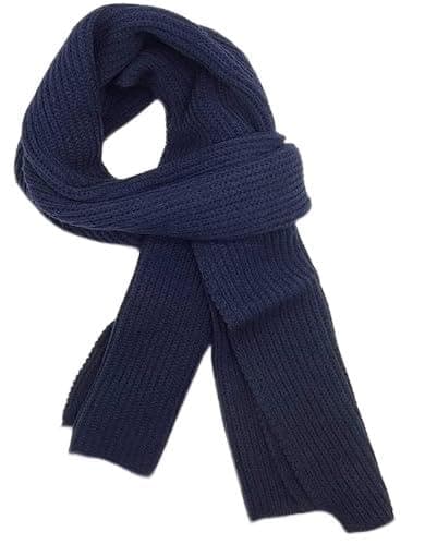 Image of NiCola Navy Blue Men Scarf Women Warm Scarf, Unisex Pure Color Winter Neck Warm Knitting Scarf Large Soft Thick Scarf for Women Men