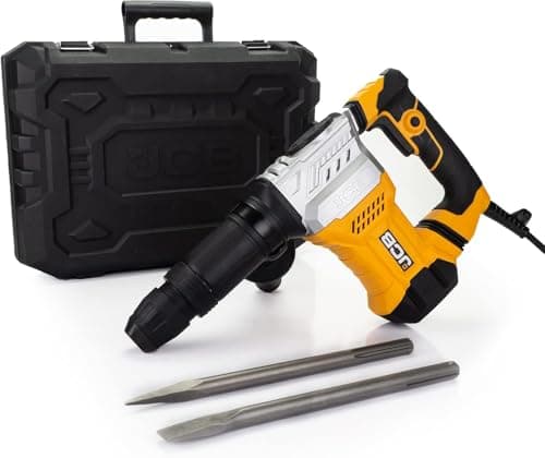 Image of JCB 1300w 15J SDS Max Demolition Hammer and Chisel with Anti-Vibration Handle & 3m Power Cable