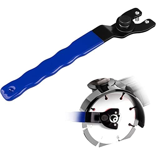 Image of kuou Angle Grinder Adjustable Spanner, Universal 10-52mm Pin Key Wrench Lock-Nut Grinder Wrench with Non-Slip Plastic Coated Grip (Blue Black)