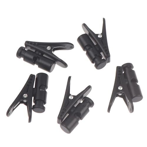 Image of VizGiz 5 Pack Headphone Wire Clip Headset Cable Clamp Earbud 0.5-4mm Cord Collar Hook for Cell Phone Earphone Broadcast Microphone Walkie-Talkie Music MP3 Computer Chat DIY IE80S IE800s