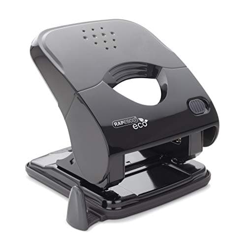 Image of Rapesco 1523 ECO X5-30ps Less Effort 2 Hole Punch, 30 Sheet Capacity, Black