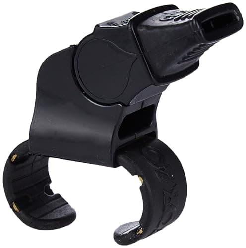 Image of Fox40 Unisex FOX 40 SONIK BLAST WHISTLE WITH FINGER GRIP, black set, One Size UK