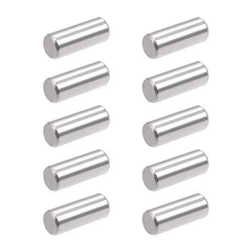 Image of sourcing map 10Pcs 10mm x 25mm Dowel Pin 304 Stainless Steel Pegs Support Shelves Silver Tone