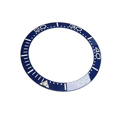 Image of 38mm Ceramic Omega Bezel for Omega seamaster Planet Ocean 007 41mm Automatic Watch (Blue)