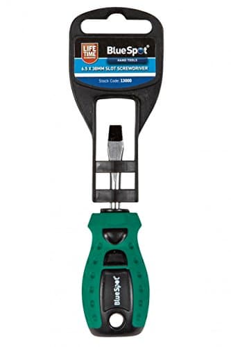 Image of Blue Spot Tools 13000 Slot Screwdriver, Green, 6.5 x 38 mm