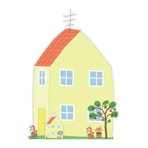 Image of Star Cutouts SC4498 Peppa Pig House with Apple Tree Cardboard Cutout 133cm – Peppa Pig Birthday Party Display & Kids Room Decoration