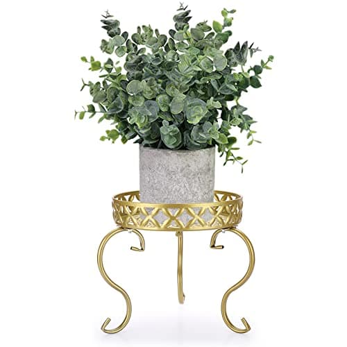 Image of IGNPION 1pc Art Metal Plant Stand Plant Pot Display Holder Flower Potted Holder Rack for Indoor Outdoor,Gold (Not include plant)