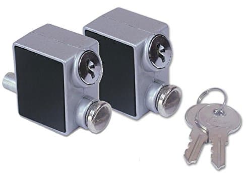 Image of Asec Patio Door Lock Silver - Keyed Alike Pair