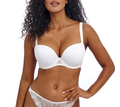 Image of Freya Women's Fascinate Underwire Molded Plunge T-Shirt Bra, White, 30DD