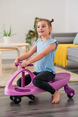 Image of Girls & Boys Swing Wiggle Car Ride On Twist & Go Scooter Car Red Blue Green (Pink)
