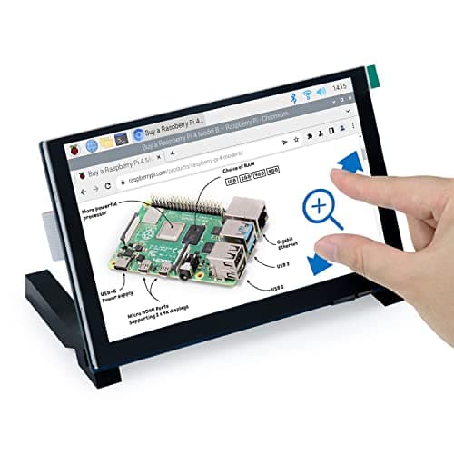 Image of FREENOVE 5 Inch Touchscreen Monitor for Raspberry Pi 5 4 B 3 B+ A+, 800x480 Pixel IPS Display, 5-Point Touch Capacitive Screen, Driver-Free MIPI DSI Port